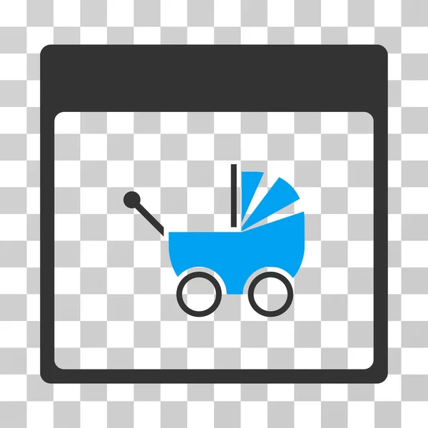 Calendrier bébé Carriage Page Icône vectorielle — Image vectorielle