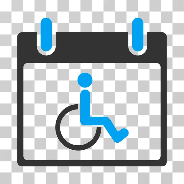 Disabled Person Calendar Day Vector Icon — Stock Vector