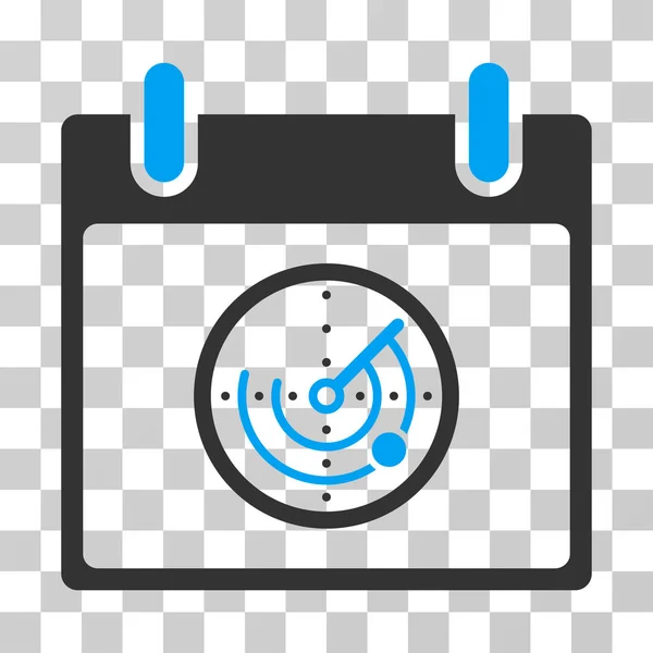 Radar Calendario Día Vector Icono — Vector de stock