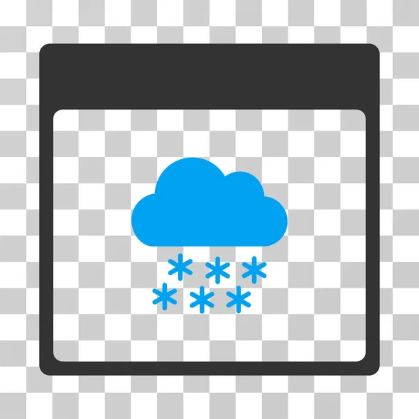 Nube de nieve Calendario Página Vector Icono — Archivo Imágenes Vectoriales