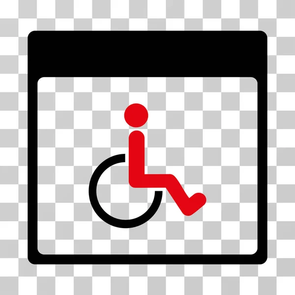 Calendario para discapacitados Página Vector Icono — Vector de stock