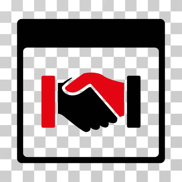 Handshake Kalenderseite Vektor-Symbol — Stockvektor