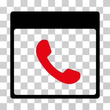 Telefon takvim sayfası vektör simgesi