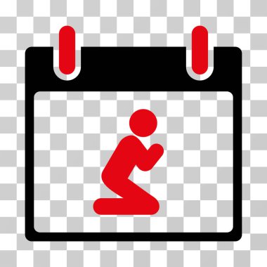 Kişi takvim gün vektör simge dua
