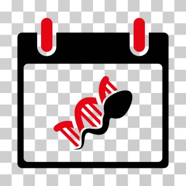 Sperm Dna çoğaltma takvim gün vektör simgesi