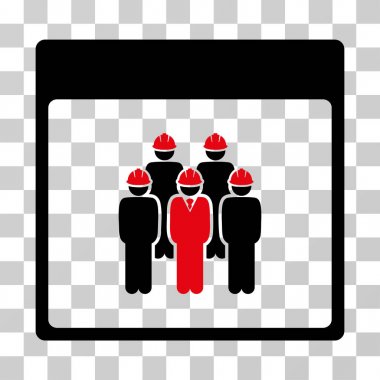 Personel takvim sayfası vektör simgesi