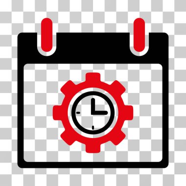 Zaman dişli takvim gün vektör simgesi