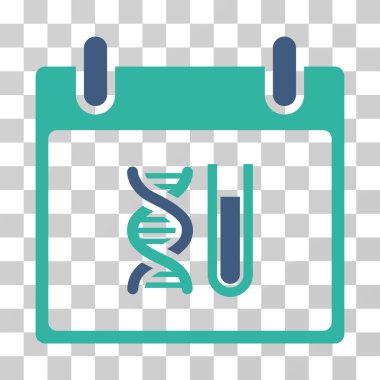 DNA analizi takvim gün vektör simgesi