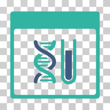 DNA analizi takvim sayfası vektör simgesi