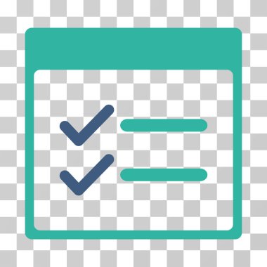 Bitmiş öğeler takvim sayfası vektör simgesi