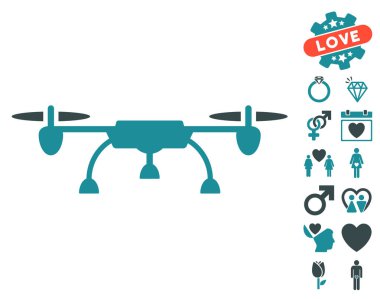 Sevgililer Bonus ile dron simgesi