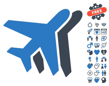 Sevgililer Bonus ile havayolu simgesi
