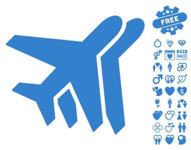 Sevgililer Bonus ile havayolu simgesi