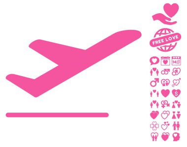 Uçak kalkış simgesi Sevgililer Bonus ile