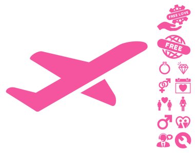 Uçak kalkış simgesi Sevgililer Bonus ile