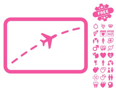 Aşk Bonus ile uçak yol simgesi