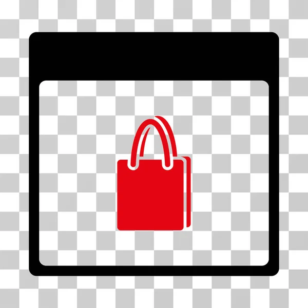 Shopping Bag Calendario Pagina Icona vettoriale — Vettoriale Stock