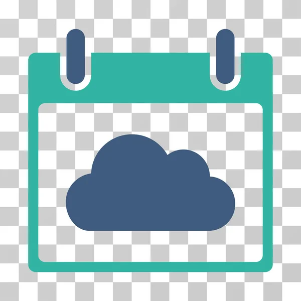 Wolke Kalender Tag Vektor-Symbol — Stockvektor