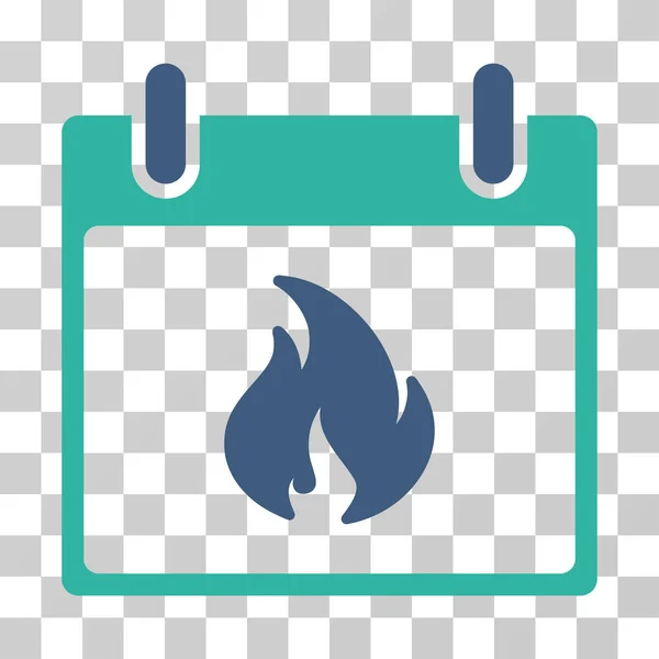 Flamme Kalendertag Vektor-Symbol — Stockvektor