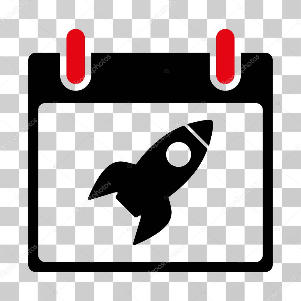 Rocket Calendar Day Vector Icon