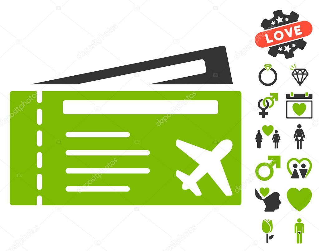 Airtickets Icon with Lovely Bonus