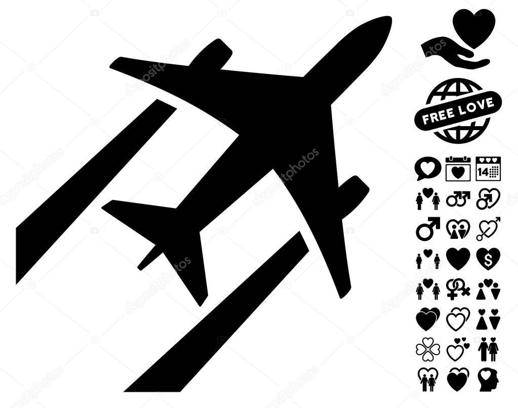 Air Jet Trace Icon with Lovely Bonus