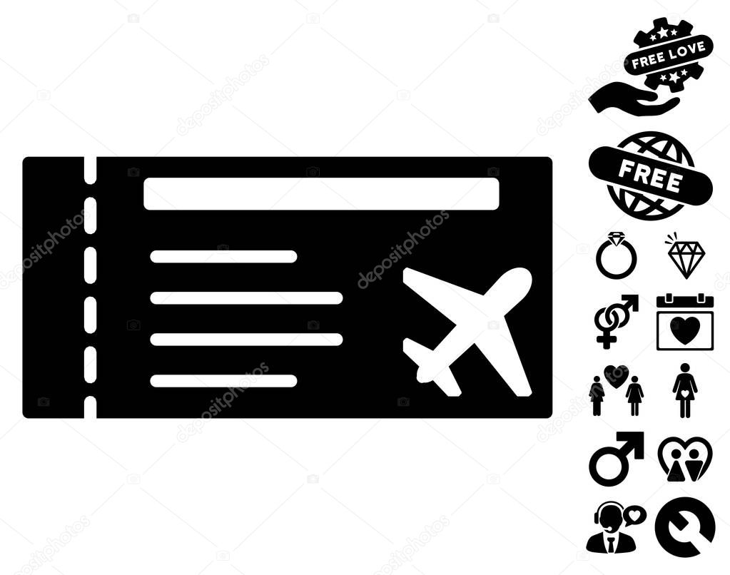 Airticket Icon with Lovely Bonus