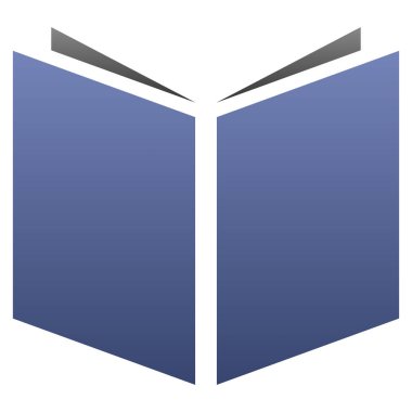 Açık kitap düz vektör simgesi