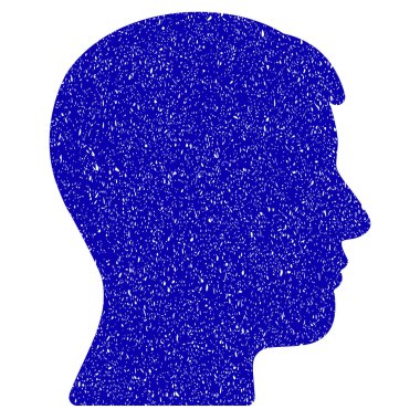 Adam baş simge Grunge filigran profil