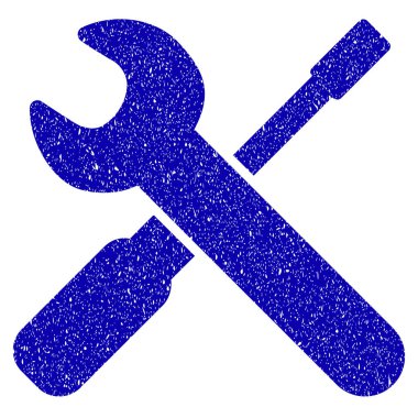 İngiliz anahtarı ve tornavida araçlar simgesi Grunge filigran