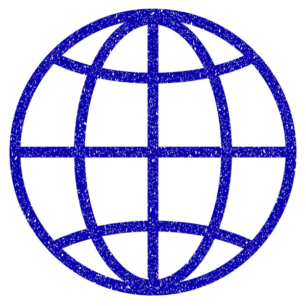 Globus Ikone Grunge Wasserzeichen — Stockvektor