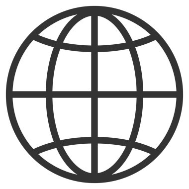 dünya düz vektör simgesi