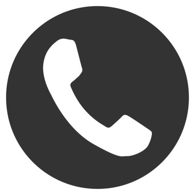 Telefon numarası düz vektör simgesi