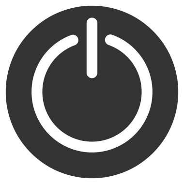 Güç düz vektör simge açmak