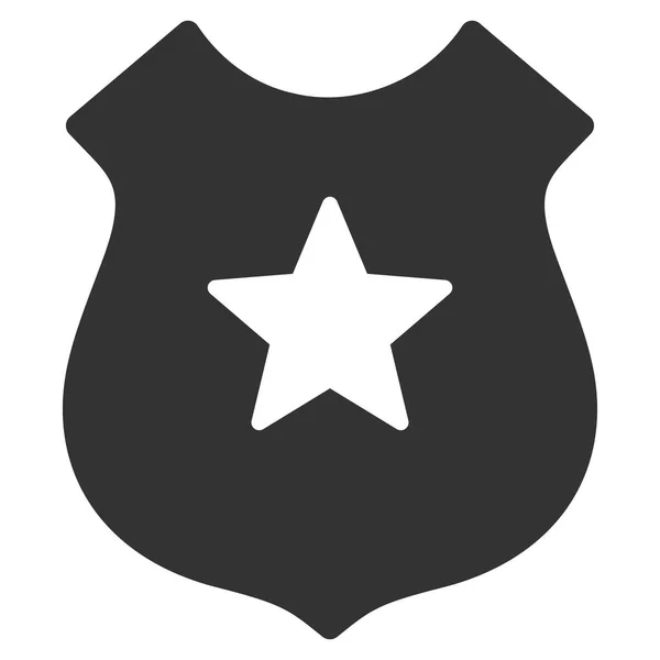 Escudo de Polícia Flat Vector Icon — Vetor de Stock