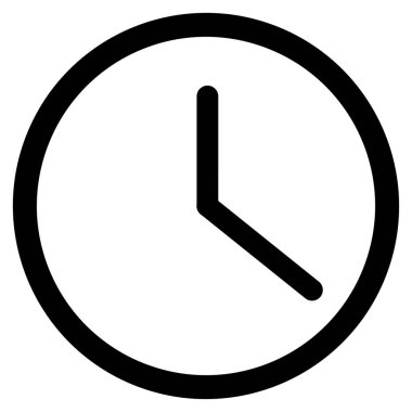 saat düz vektör simgesi