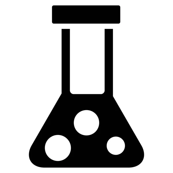 Frasco químico Vector plano Icono — Vector de stock