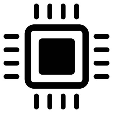 İşlemci Düz Vektör Simgesi