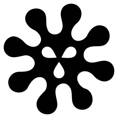 Virüs düz vektör simgesi