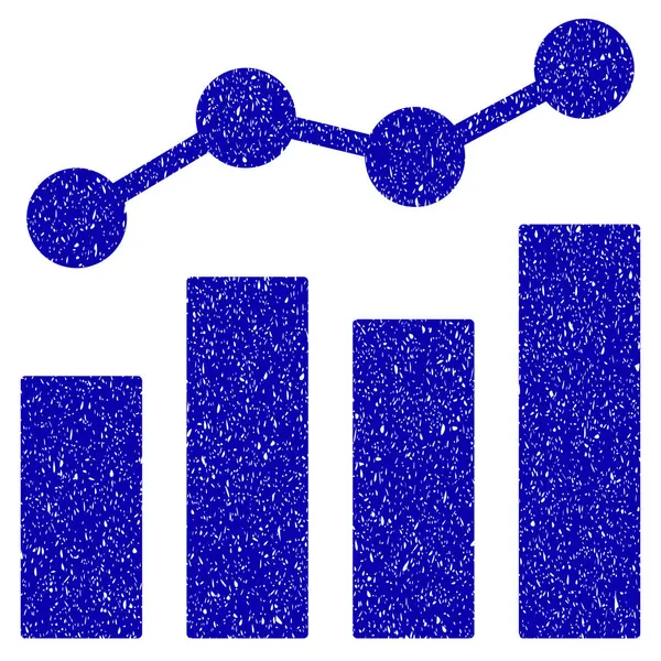 Stats Charts Icon Grunge Watermark — Stock Vector