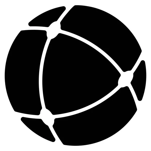 Icône vectorielle plate de sphère d'Internet — Image vectorielle
