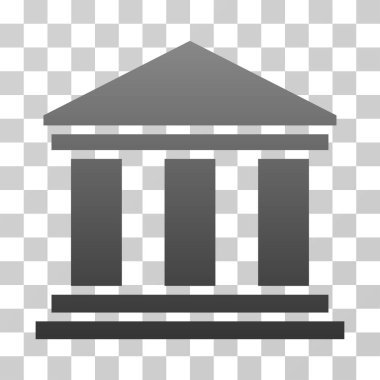 Banka Binası vektör degrade simgesi