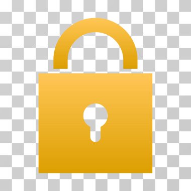 Kilit vektör degrade simgesi