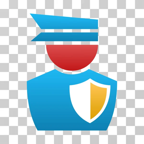 Oficial de policía Vector Gradient Icono — Vector de stock