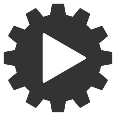 Otomasyon vites düz vektör simgesi