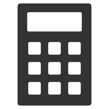 hesap makinesi düz vektör simgesi