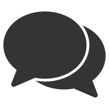 sohbet düz vektör simgesi