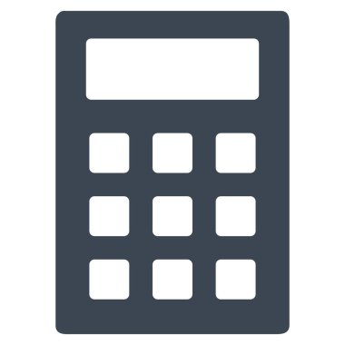 hesap makinesi düz vektör simgesi