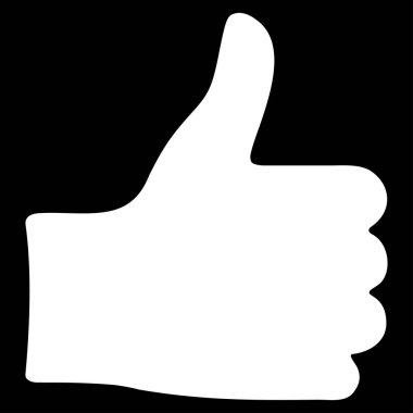 Başparmak yukarı düz vektör simgesi