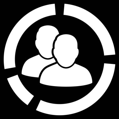 Kullanıcı diyagram düz vektör simgesi